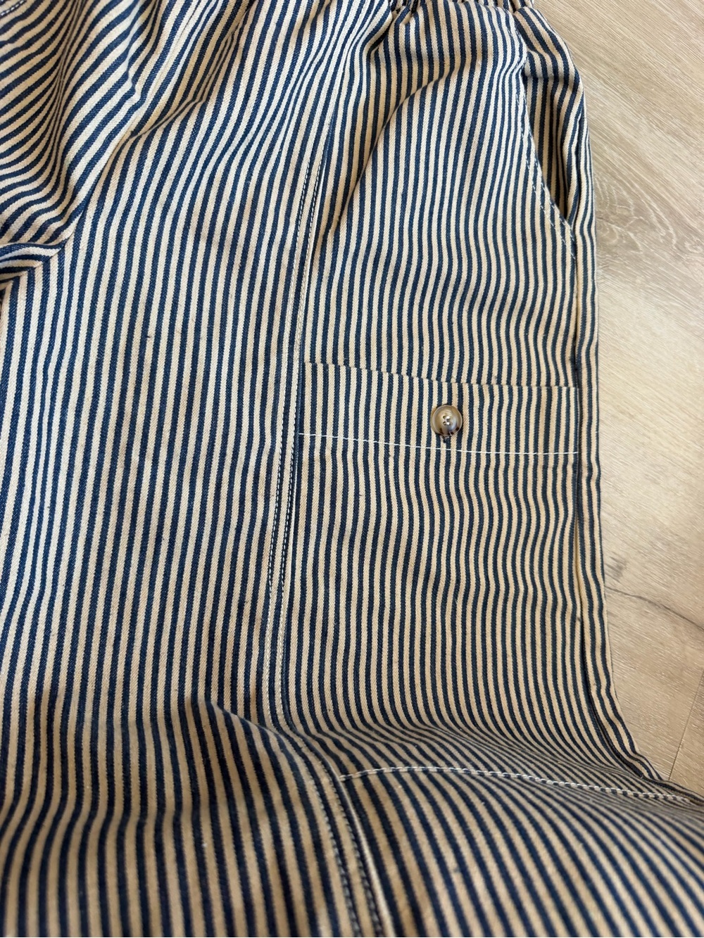 NoaBoa Restless Heart Striped Wide Leg Drawstring Boho Pants Size M - Picture 9 of 16